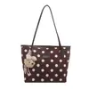 Bolso de Moda Estilo Coreano con Lunares para Mujer 2026 Nuevo Bolso Tote Casual con Bloques de Color Bolso de Hombro Individual de Gran Capacidad para Salir y Viajar al Trabajo
