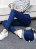 Nuevos Jeans de Mujer de Cintura Alta Otoño 2025 Talla Grande Mujer Ajustados Elásticos Pantalones de Pierna Pequeña Estilo Coreano Pantalones Lápiz Ajustados