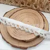Fita de Cristal Única com Acabamento de Renda com Contas Feito à Mão, Meia-Lua com Contas Acessórios DIY para Qipao e Hanfu