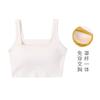Algodón Espalda Hermosa Camisola Pequeña Chaleco Interior para Mujer con Copa con Almohadilla para el Pecho Una Pieza Corto para Usar Exterior Top Básico Tubo al Ombligo