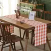 Toalha de Mesa Xadrez Natalina Estilo Americano, Poliéster-Linho, Impermeável, à Prova de Óleo, Resistente ao Calor, Bordada, Espessada, Adequada para Uso em Hotel e Casa, Toalha de Mesa Redonda