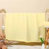 Manta de Gaze de Algodão de Bambu de Seis Camadas Cor Pura para Bebê Manta de Fibra de Bambu para Recém-Nascido Toalha de Banho Infantil para Jardim de Infância