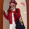 Tops suaves y delicados de estilo coreano para principios de otoño, suéteres de punto, prendas de abrigo cortas, cárdigans casuales y chaquetas para mujer