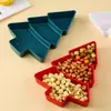 Plato de Frutas Creativo Árbol de Navidad Compartimentado Plato de Fruta Seca Plato de Snacks para el Hogar Plato de Dulces de Plástico Modelo Nuevo Transfronterizo Se Puede Enviar en Nombre de Otros