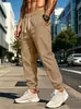 Nuevos pantalones de algodón y lino para hombre de moda europea y americana, holgados, de color liso, transpirables, con puños, pantalones casuales versátiles con cintura elástica para hombre