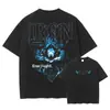 Camiseta Sung Jin Woo Transfronteriza Aliexpress Anime Talla S - Solo - Camiseta de Algodón Lavada Retro Plana