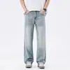 Ropa de Hombre Fengshe / Nuevo Verano 2026 Jeans de Lyocell sin Estirar con Pantalones Rectos Elásticos Finos de Seda de Hielo Caída