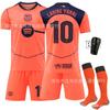 2526 Jersey de Pedri Uniforme de Equipo Deportivo Barcelona Segunda Equipación Naranja Uniforme de Fútbol Liga de Campeones No. 10 Traje Yamal