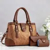 Set de tres bolsos de mano a rayas, bolso de hombro y cruzado de moda de gran capacidad, bolso para mujer, bolso clásico de comercio exterior