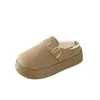 Medias Pantuflas Casuales de Punta Cerrada y Suela Gruesa para Mujer, Nuevo Estilo Otoño e Invierno 2025, Pantuflas Retro Perezosas Estilo Birkenstock para Uso en Exteriores
