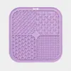 Tapete de Lamer para Mascotas con Textura de Cuatro Regiones, Antiderrames, Esquinas Redondeadas, Silicona, 20 cm, para Baño, Calmar, Entrenamiento, Tapete de Alimentación Lenta para Perros y Gatos