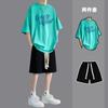Conjunto de Verano para Hombre Incluye una Camiseta de Manga Corta y Pantalones Cortos, un Conjunto de Ropa Deportiva Casual de Dos Piezas para Hombre, Versátil y Moderno