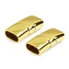 Oferta Limitada Broche Magnético de Acero Inoxidable Hebilla Plana Ovalada Apertura Lateral Cordón de Cuero Accesorios para Joyería Accesorios de Broche DIY