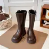 Botas Martin Peludas Altas e Quentes para Meninas 2025 Inverno Novo Botas de Motocicleta de Algodão Duplo Infantis Botas Estilosas e Modernas de Princesa