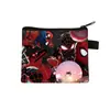 Porta-moedas Desenho Homem-Aranha Marvel Infantil com Zíper Pequena Bolsa de Armazenamento Mercadoria de Anime Porta-Cartões Portátil Venda por Atacado de Fábrica
