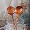 Nuevo estilo cuchara de mango largo caparazón de tortuga madera cuchara de sopa grande cuchara para ramen utensilios de cocina creativos cuchara para mezclar al cocinar cuchara para comer sembrar