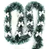 Decoraciones de Navidad, Decoraciones para Árbol de Navidad, Tiras de Navidad, Cimas con Borde de Copo de Nieve Verde Oscuro, Decoraciones Festivas para Jardín de Infancia