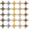 Conector de Nó Chinês Multicor de 4 Furos Venda Quente Transfronteiriça Pingente Acessórios de Joia de Liga DIY Pingente de Colar Pulseira