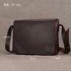 Bolsa de ombro de couro Crazy Horse bolsa de mensageiro de couro genuíno bolsa de mensageiro de armazenamento A4 masculina 13 polegadas pasta quente transfronteiriça