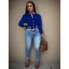 2026 Moda Femenina Europea y Americana Transfronteriza Primavera y Otoño Chaqueta de Color Sólido Chaqueta de Béisbol de Un Botón Chaqueta Deportiva