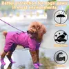 Cachorrinhos Cores Doces Antiderrapantes Impermeáveis Borracha Sapatos de Chuva Botas Capa para Patas (Roxo,Médio)