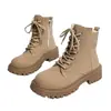 Zapatos de Algodón Nuevos de Otoño e Invierno Transfronterizos Europeos y Americanos Talla Grande Botas Martin de Invierno de Caña Alta Calientes con Felpa Zapatos Deportivos para Mujer