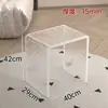 Banqueta de Acrílico Transparente Doméstica Pequeno Banco Baixo Banco Tendência Ins Sala de Estar Mesa de Café Cadeira Pequena Espessa para Crianças