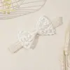 Faixa de Cabeça de Renda Vazada para Bebê Mais Vendida Transfronteiriça Acessórios de Cabelo Artesanais para Crianças Europeias e Americanas Faixa de Cabeça de Tecido Dopamina Princesa