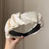 Faixa de Cabeça Outono e Inverno para Mulheres, Faixa de Cabeça de Aba Larga para Lavar o Rosto, Coque de Cabelo Retrô com Topo Alto, Acessório de Cabeça de Luxo Acessível para Uso Externo