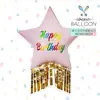 Nuevos Globos de Papel de Aluminio con Borlas Mate de Estrella de Cinco Puntas Decoración para Fiesta de Graduación Cumpleaños Atrezzo para Fotos al por Mayor