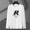 Fabricante Original Nueva Tendencia Primavera y Otoño Cuello Redondo Talla Grande para Hombre Camisa de Hombre Top de Moda Manga Larga Camiseta Versátil Camiseta de Otoño