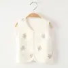 Chaleco para bebé para primavera y otoño, prenda exterior para bebés, chaleco para recién nacido, chaleco fino de doble capa para niños y niñas, otoño e invierno