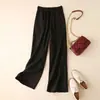 Tienda de Descuentos Centro Comercial Retiro Ropa de Fin de Temporada para Mujer Algodón y Lino Pantalones de Pierna Ancha Versátiles Casuales Sueltos Lino Pantalones de Pierna Recta