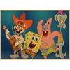 Póster de papel Kraft retro de Bob Esponja con animación y envío gratuito, pintura decorativa para bar de hotel y dormitorio.