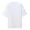 Algodón Puro Placa Ligera Verano 2022 Color Sólido Simple Camiseta Hombro Envolvente Manga Corta Popular Trendy Top para Hombres y Mujeres