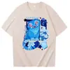 Kpop Cazador de Demonios Tigre Derpy 2025 Nueva Película Harajuku Cuello Redondo Camisa Casual Regalo Algodón Negro