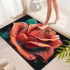 Alfombra Absorbente para Baño con Forma de Flor Tridimensional, Alfombra Suave de Tierra de Diatomeas de Secado Rápido, Alfombra para Cocina y Baño, Felpudo Antideslizante