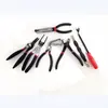 Juego de 7 piezas de pinzas rojas y negras para reparación de automóviles, alicates de corte, pinzas para cortar cableado de automóvil, pinzas separadoras de tubería de aceite, pinzas de corte de energía, abrazaderas
