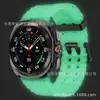 Para Samsung Watch7 Ultra Pulseira de Silicone Marinho Pulseira com Fivela de Metal Granulada Original