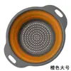 Cesta de Drenaje Redonda Utensilios de Cocina Cesta de Drenaje Plegable Cesta para Verduras Cesta para Frutas Escurridor de Cocina Escurridor Telescópico