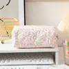 Estuche de Lápices Acolchado Floral Transfronterizo, Bolsa de Almacenamiento de Papelería de Gran Capacidad Estilo Coreano, Bolsa de Papelería Multifuncional Portátil Estilo Ins para Mujeres