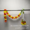 Suministrado directamente por el fabricante: Guirnaldas de flores de caléndula para decoraciones de bodas indias, Guirnaldas de plástico del Día de Muertos mexicano para fiestas