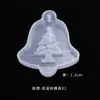 Molde de Resina de Cristal DIY Papoula para Fazer Pingentes de Árvore de Natal Renas, Enfeites de Bolsa e Moldes Decorativos de Silicone
