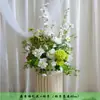 Novo Arranjo Grande de Chão para Casamento Banquete de Noivado Flor Artificial de Seda Acabado Arranjo Floral Decorativo Corredor Arte Floral para Casamento