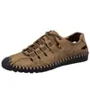 Sapatos Masculinos de Tamanho Grande para Travessia de Fronteira Verão Novo Casual Diário Masculino Sandálias Vazadas Respiráveis Sapatos de Couro Perfurado com Solado Macio