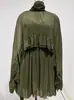 Vestido de pastel con volantes estilo europeo y americano transfronterizo, vestido de vacaciones de otoño de gasa suelta y fluida, artículo de alta venta en stock