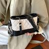 Tendência Outono 2025 Estilo Coreano Versátil Bolsa Feminina Nova Moda Acolchoada Corrente Costura Ombro Único Transversal Moda