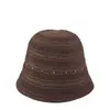 Sombrero de Pescador Hueco con Cuentas de Color Sólido Versátil para Mujer, Nuevo Estilo Primavera y Verano, Sombrero con Protección Solar para Adelgazar el Rostro para Actividades al Aire Libre y Playa