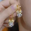 Tendência Europeia e Americana Luxo Leve Fivela de Orelha Bola de Diamante Moda Personalidade Sensação de Alto Padrão da Internet Popular Popular Joker Joias de Orelha Atacado