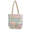 Mochila Dopamina Estilo Japonés 2026 Nuevo Color Dulce Bloques de Color Moda Gran Capacidad Doble Hombro Mochila para Mujeres